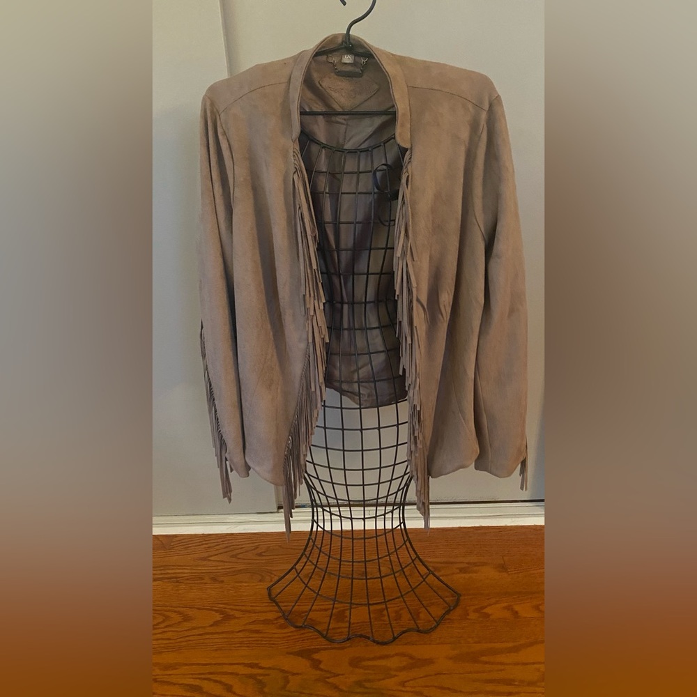 Jou Jou Tan Cape Jacket Lightweight Casual